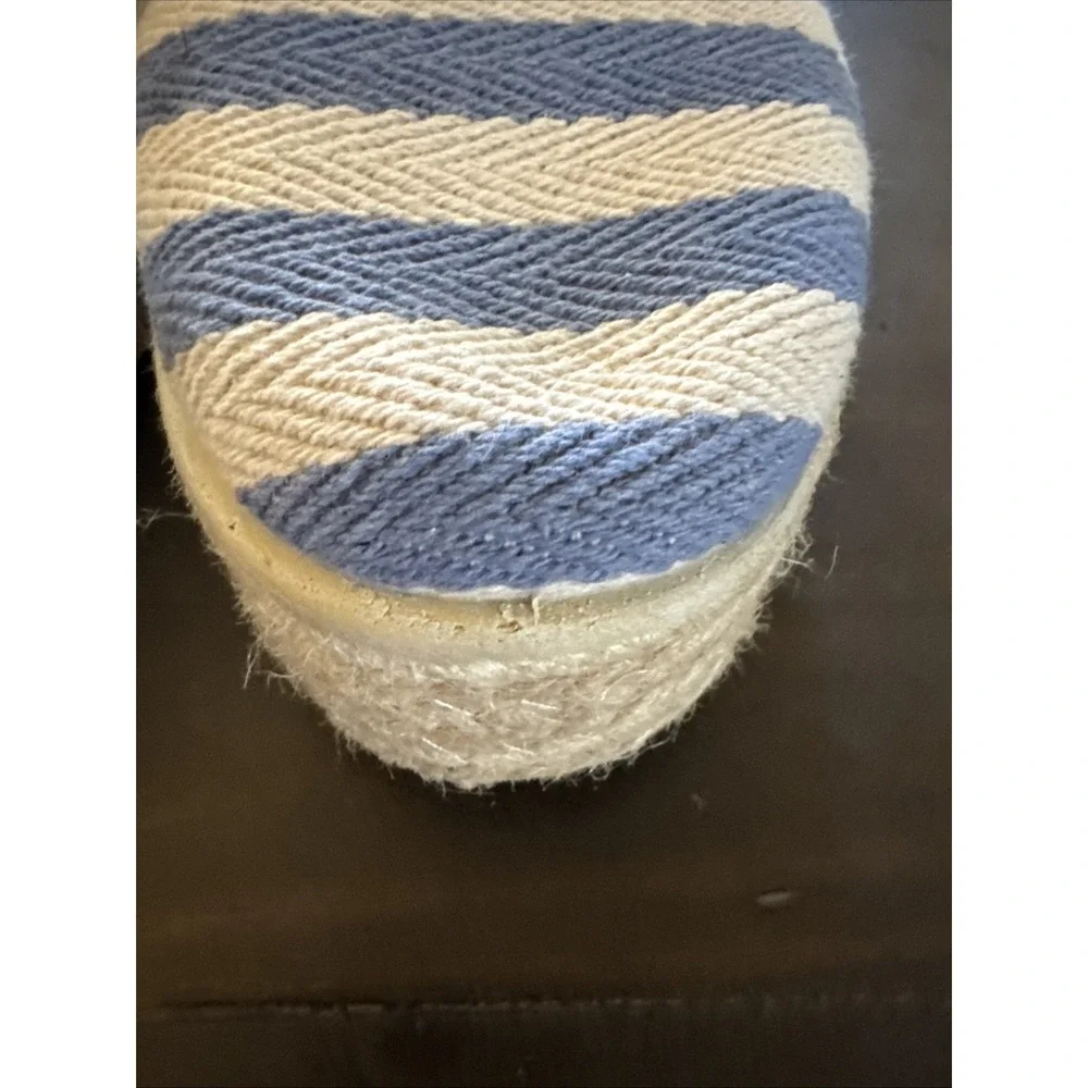 Vintage Natura Classic Espadrille Sneakers Spain Blue white stripe size 40/9-9.5